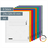 Schnellhefter FACT!plus | A4, Füllhöhe: 10 mm, sortiert, 8 Stück