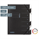 Ordnungsmappe FACT!plus | A4, 7 Fächer, schwarz