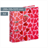 Ordner Fruity Love | A4, 70 mm, Hebelmechanik, rosa/rot