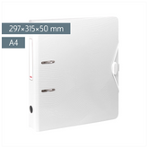 Ordner „WAVE“ | A4, 50 mm, Hebelmechanik mit gummiertem Griff, weiß