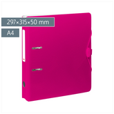 Ordner „WAVE“ Colour Code | A4, 50 mm, Hebelmechanik mit gummiertem Griff, pink