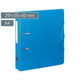 Ordner „WAVE“ Colour Code | A4, 50 mm, Hebelmechanik mit gummiertem Griff, azur