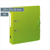 Ordner „WAVE“ Colour Code | A4, 50 mm, Hebelmechanik mit gummiertem Griff, kiwi