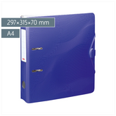 Ordner „WAVE“ | A4, 70 mm, Hebelmechanik mit gummiertem Griff, blau