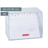 Karteikasten gefüllt | 161×137×85 mm, A6, transparent