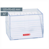 Karteikasten gefüllt | 120×95×65 mm, A7, transparent