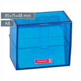 Karteikasten Colour Code gefüllt | 85×75×48 mm, A8, azur