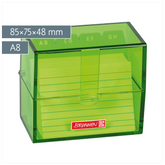 Karteikasten Colour Code gefüllt | 85×75×48 mm, A8, kiwi