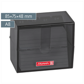 Karteikasten Colour Code gefüllt | 85×75×48 mm, A8, onyx