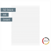 Kanzleibogen | A4, Lineatur 21, weiß, 50 Stück