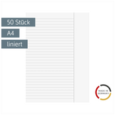 Kanzleibogen | A4, Lineatur 25, weiß, 50 Stück
