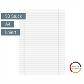 Kanzleibogen | A4, Lineatur 27, weiß, 50 Stück