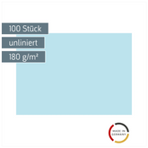 Karteikarten | A4, unliniert, blau, 100 Stück