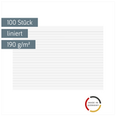 Karteikarten | A5, liniert, weiß, 100 Stück
