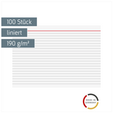 Karteikarten | A5, liniert, weiß, 100 Stück