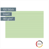 Karteikarten | A5, liniert, grün, 100 Stück