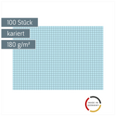 Karteikarten | A5, 5 mm kariert, blau, 100 Stück