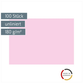 Karteikarten | A6, unliniert, rot, 100 Stück