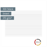 Karteikarten | A6, liniert, weiß, 100 Stück