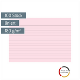 Karteikarten | A6, liniert, rot, 100 Stück