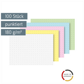 Karteikarten | A7, dotted, sortiert, 100 Stück