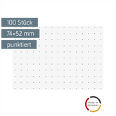 Karteikarten | 74×52 mm, A8, dotted, weiß, 100 Stück