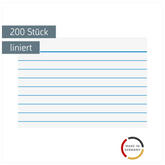 Karteikarten | A8, liniert, weiß, 200 Stück