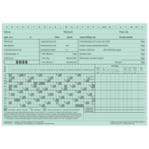 Urlaubskarten | A5 quer, grün, 100 Stück