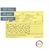 Urlaubskarten 2026 | A5 quer, gelb, 100 Stück