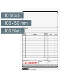 Kassenblöcke | 100×150 mm, 100 Blatt, 10 Stück