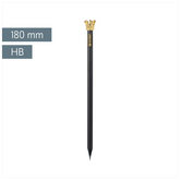 Bleistift „Krone“ Colour Code | HB, rund, onyx
