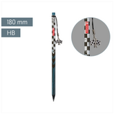 Bleistift Fast Wheels | HB, rund, blau/mehrfarbig