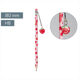 Bleistift Fruity Love | HB, rund, rosa/rot