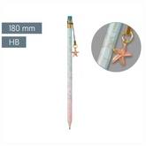 Bleistift Sunny Ocean | HB, rund, gold/mehrfarbig, pastell