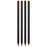 Buntstifte-Set „Neon“ | rund, schwarz