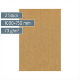 Packpapier | 75×100 cm, 70 g/m², braun, 2 Stück