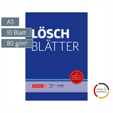 Löschblattblock | A5, 10 Blatt, blau