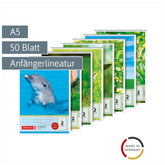 Schulblock | A5, Lineatur 2, 50 Blatt, sortiert