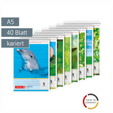 Schulblock | A5, Lineatur 5, 40 Blatt, sortiert