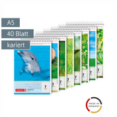 Schulblock | A5, Lineatur 7, 40 Blatt, sortiert