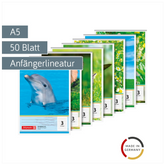 Schulblock gelocht | A5, Lineatur 3, 50 Blatt, sortiert