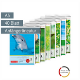 Schulblock | A5, Lineatur 2, 40 Blatt, sortiert
