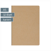 Heft Pimp it up! | A5, kariert, 32 Blatt, braun