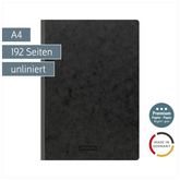 Notizbuch Premium FACT!plus Kladde | A4, unliniert, schwarz