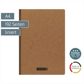 Notizbuch Premium FACT!plus Kladde | A4, liniert, braun