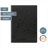Notizbuch Premium FACT!plus Kladde | A4, liniert, schwarz
