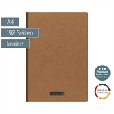 Notizbuch Premium FACT!plus Kladde | A4, kariert, braun