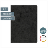 Heft Premium FACT!plus | A6, unliniert, 40 Blatt, schwarz