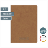 Heft Premium FACT!plus | A6, liniert, 40 Blatt, braun