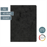 Heft Premium FACT!plus | A6, liniert, 40 Blatt, schwarz